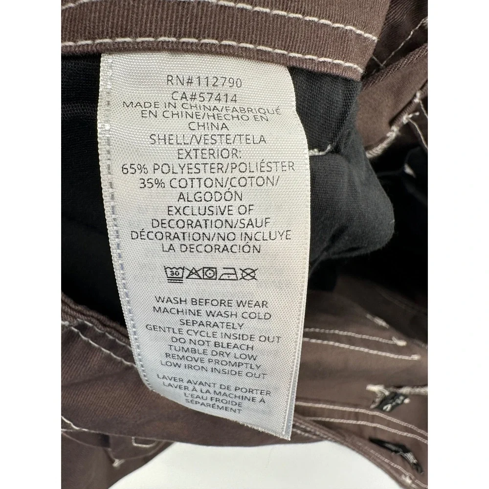 True Religion Bobby Baggy Cargo Pant Men 36 Brown Solid Relaxed Fit Modern NEW